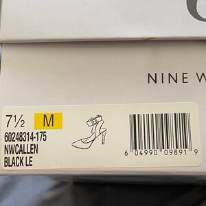 Nine West Black Ankle Strap Heels